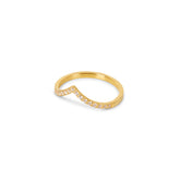 Anillo Trinity Zircônia Baño en Oro de 18k