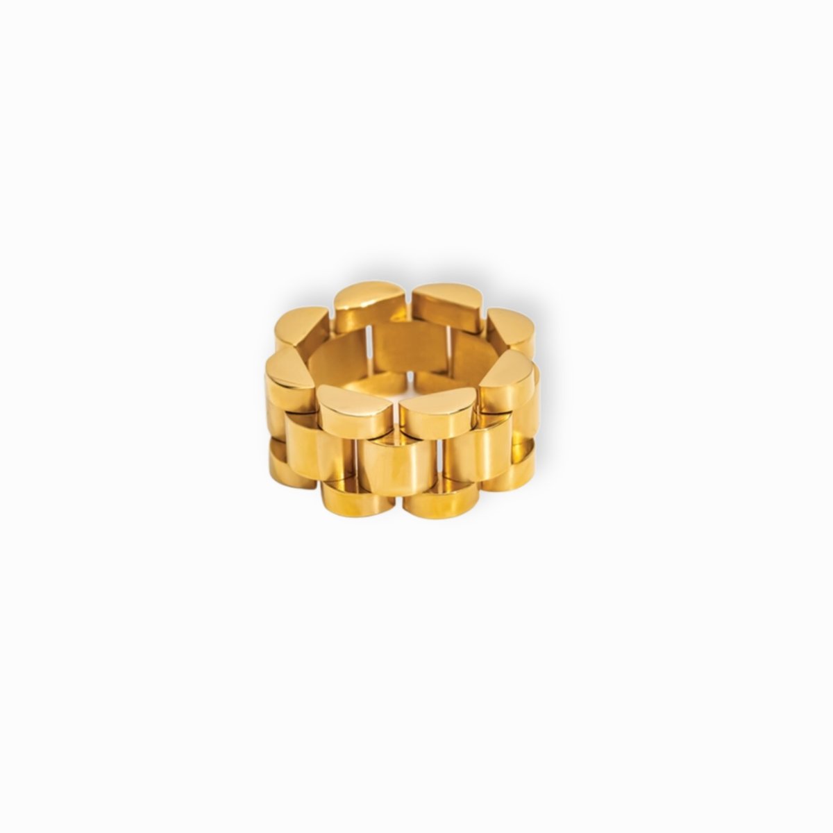 Anillo Elos Minimalista Baño en Oro de 18k