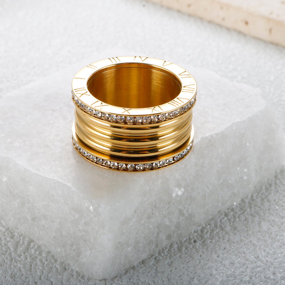 Anillo Imperial Lujo Baño en Oro de 18k