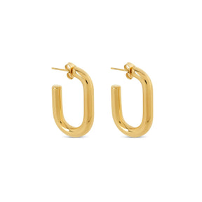 Pendientes de Argolla Piper Baño en Oro de 18k