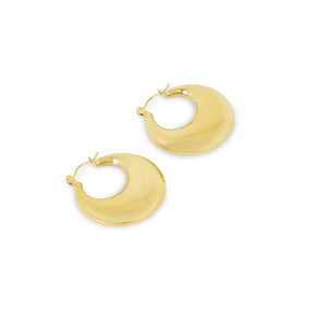 Pendientes de Argolla Hoop Baño en Oro de 18k