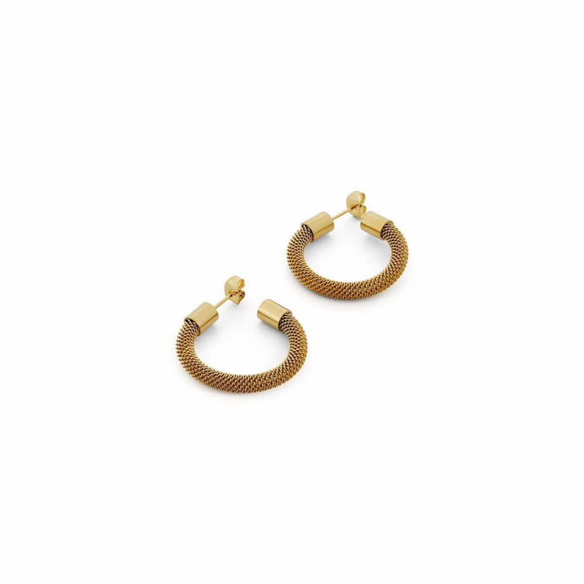 Pendientes de Argolla Stephan Baño de Oro 18k