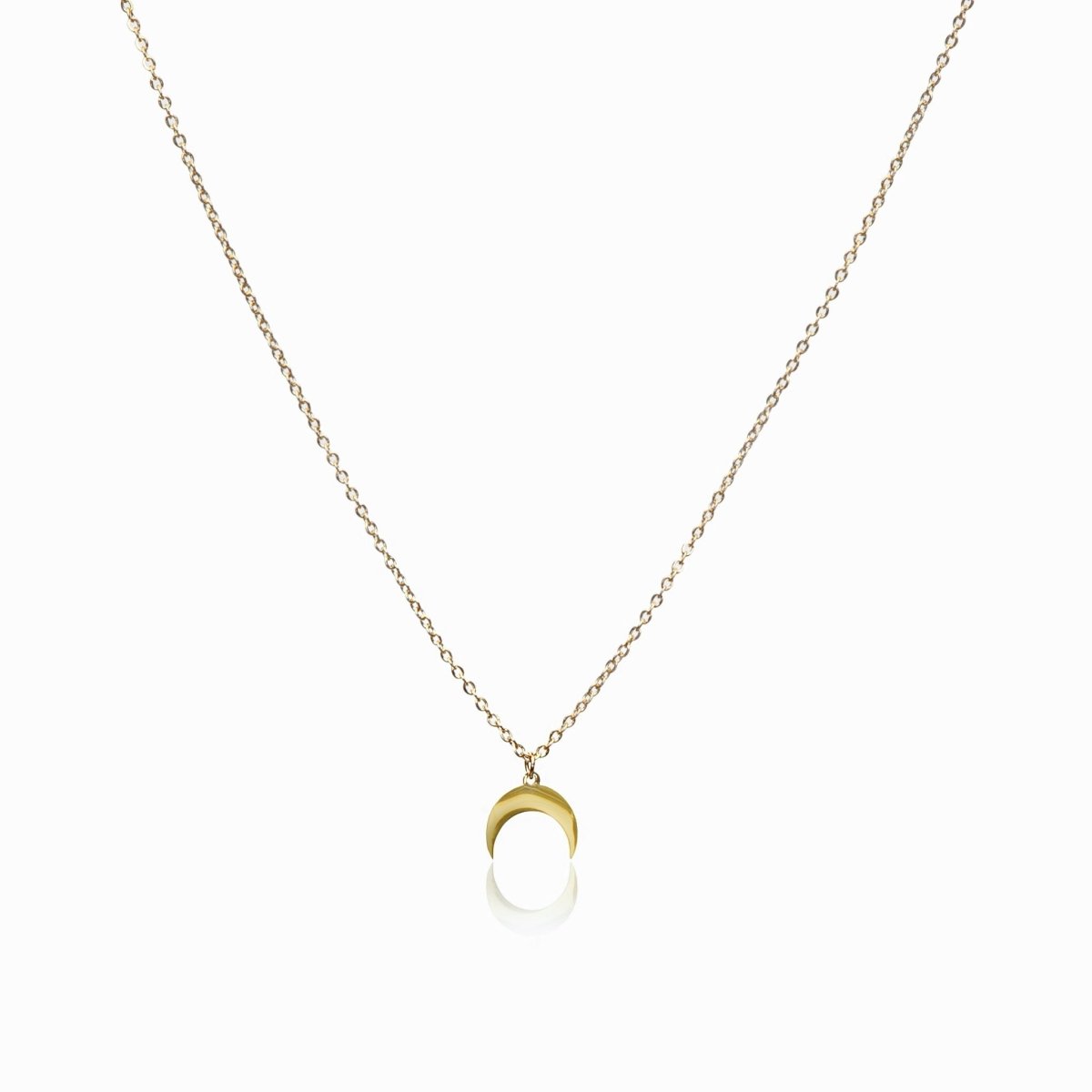 Colar Pingente Lua Banhado em Ouro 18k