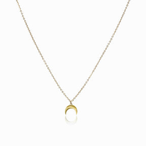 Colar Pingente Lua Banhado em Ouro 18k